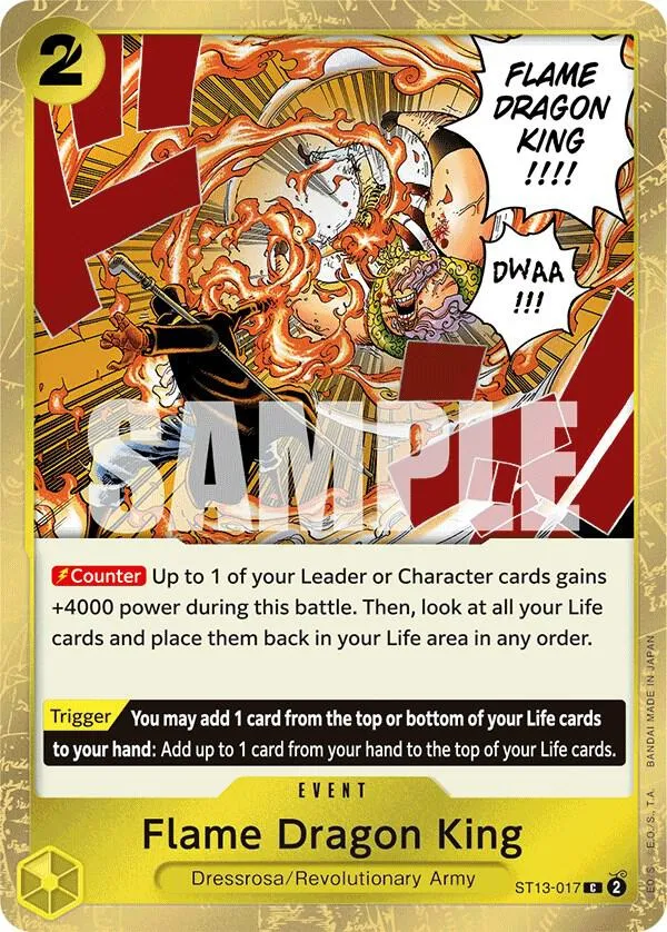 Flame Dragon King — ST-13: Ultra Deck The Three Brothers — One Piece Card Game