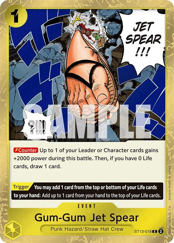 Gum-Gum Jet Spear — ST-13: Ultra Deck The Three Brothers — One Piece Card Game