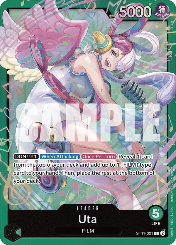 Uta (ST11-001) — ST-16: Starter Deck 16 GREEN Uta — One Piece Card Game