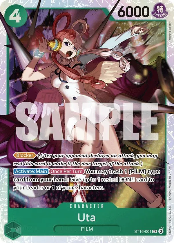 Uta (ST16-001) — Starter Deck 16: GREEN Uta — One Piece Card Game