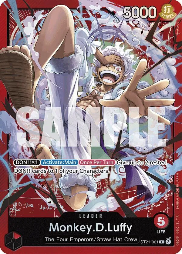 Monkey.D.Luffy (001) — ST-21: Starter Deck 21 EX Gear 5 — One Piece Card Game