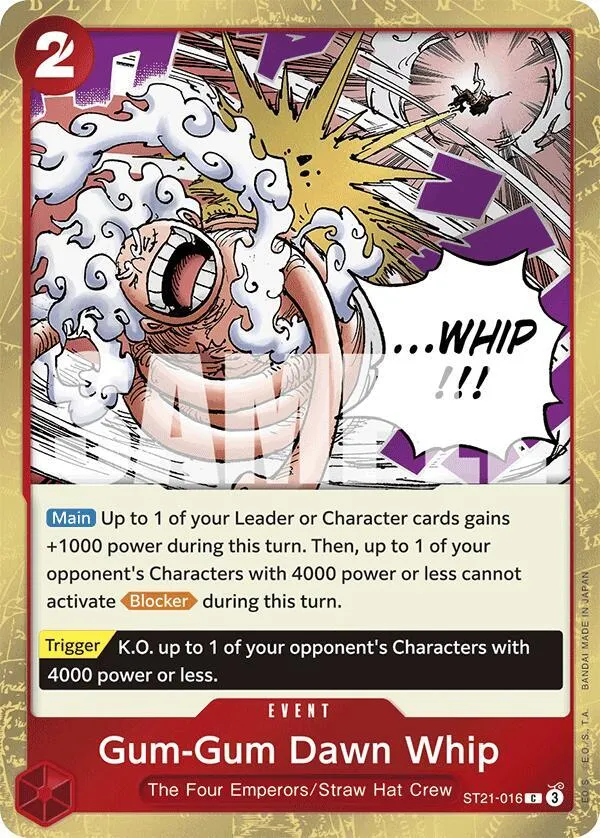 Gum-Gum Dawn Whip — ST-21: Starter Deck 21 EX Gear 5 — One Piece Card Game