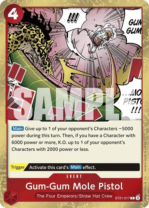 Gum-Gum Mole Pistol — ST-21: Starter Deck 21 EX Gear 5 — One Piece Card Game