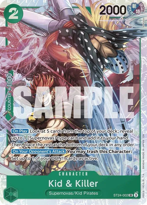Kid & Killer — ST-24: Starter Deck 24 GREEN Jewelry Bonney — One Piece Card Game