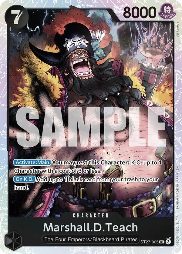 Marshall.D.Teach (ST27-005) — ST-27: Starter Deck 27 BLACK Marshall.D.Teach — One Piece Card Game