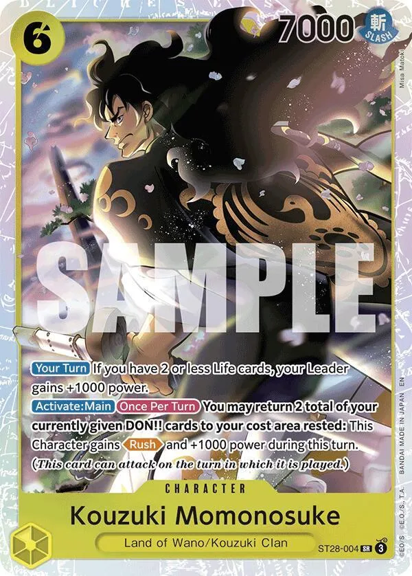 Kouzuki Momonosuke — ST-28: Starter Deck 28 GREEN/YELLOW Yamato — One Piece Card Game