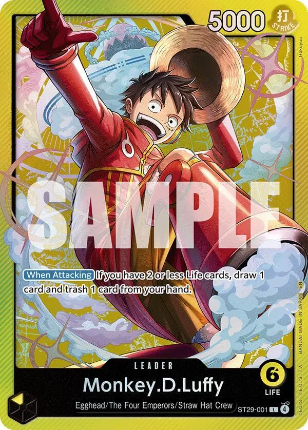 Monkey.D.Luffy (001) — ST-29: Starter Deck 29 Egghead — One Piece Card Game