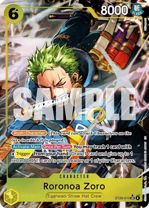 Roronoa Zoro (Full Art) — ST-29: Starter Deck 29 Egghead — One Piece Card Game