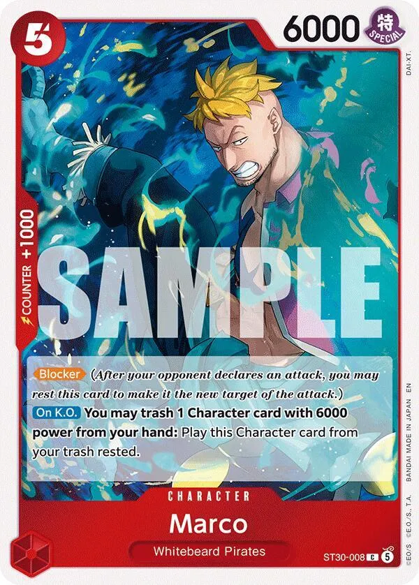 Marco — ST-30: Starter Deck 30 EX Luffy & Ace — One Piece Card Game