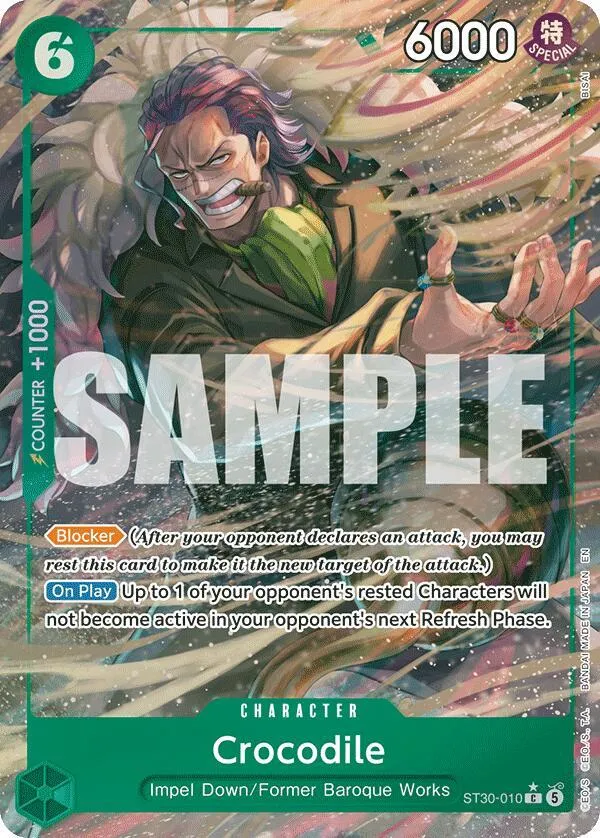 Crocodile (Full Art) from ST-30: Starter Deck 30 EX Luffy & Ace - One Piece Card Game