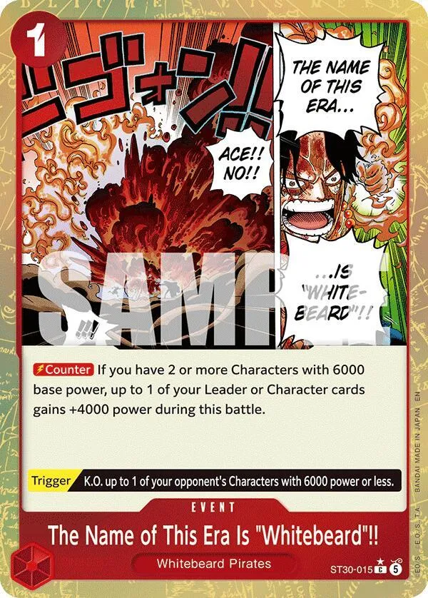 The Name of This Era Is "Whitebeard"!! (Parallel) — ST-30: Starter Deck 30 EX Luffy & Ace — One Piece Card Game