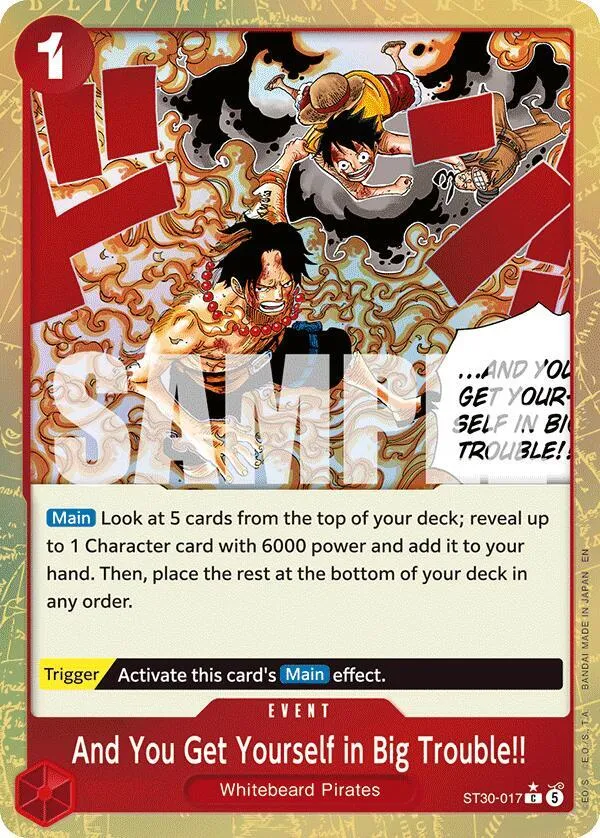And You Get Yourself in Big Trouble!! (Parallel) from ST-30: Starter Deck 30 EX Luffy & Ace - One Piece Card Game