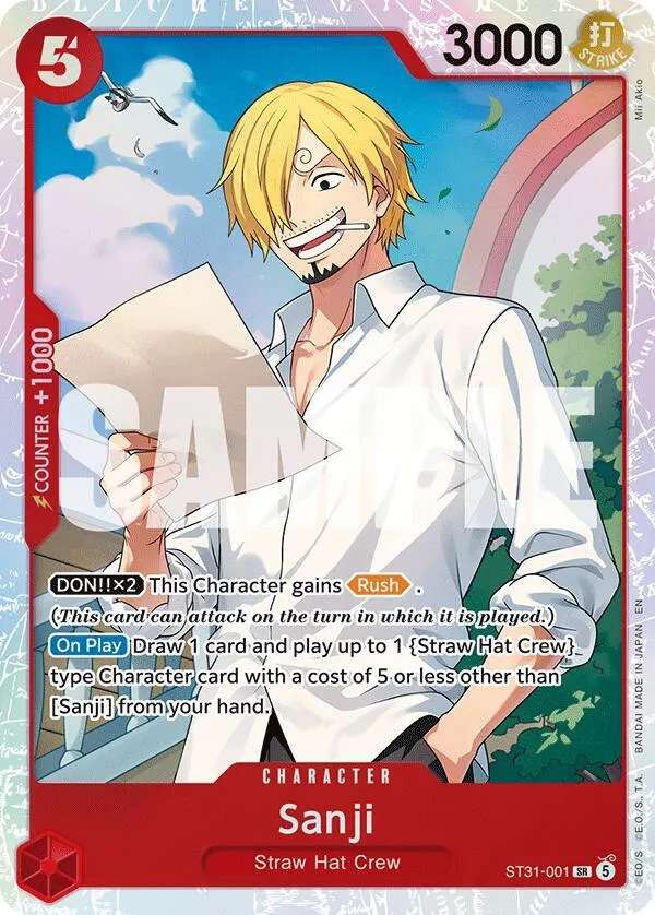 Sanji — ST-31: Starter Deck 31 RED Monkey.D.Luffy — One Piece Card Game