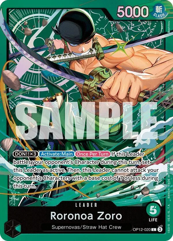 Roronoa Zoro (OP12-020) — ST-32: Starter Deck 32 GREEN Roronoa Zoro — One Piece Card Game
