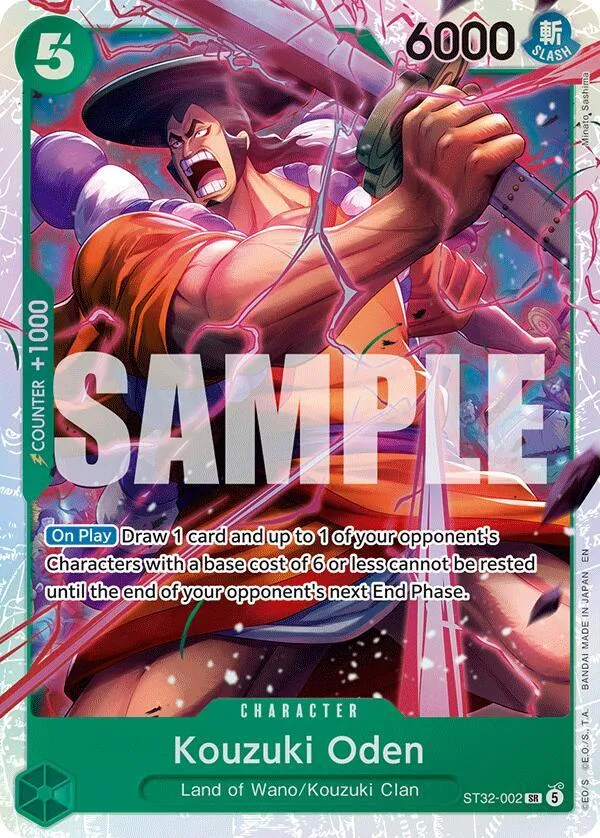 Kouzuki Oden — ST-32: Starter Deck 32 GREEN Roronoa Zoro — One Piece Card Game