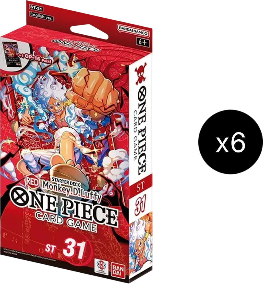Starter Deck 31 : Monkey.D.Luffy (Red) Display — ST-31: Starter Deck 31 RED Monkey.D.Luffy — One Piece Card Game