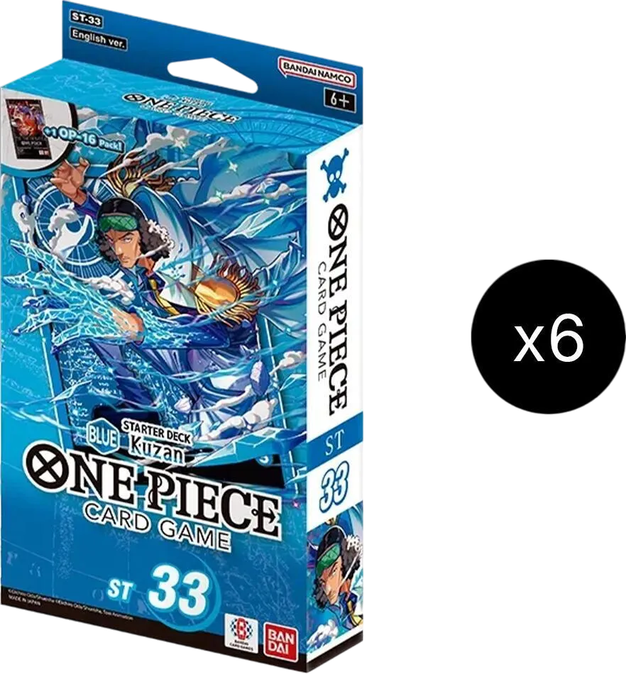 Starter Deck 33 : Kuzan (Blue) Display — ST-33: Starter Deck 33 BLUE Kuzan — One Piece Card Game