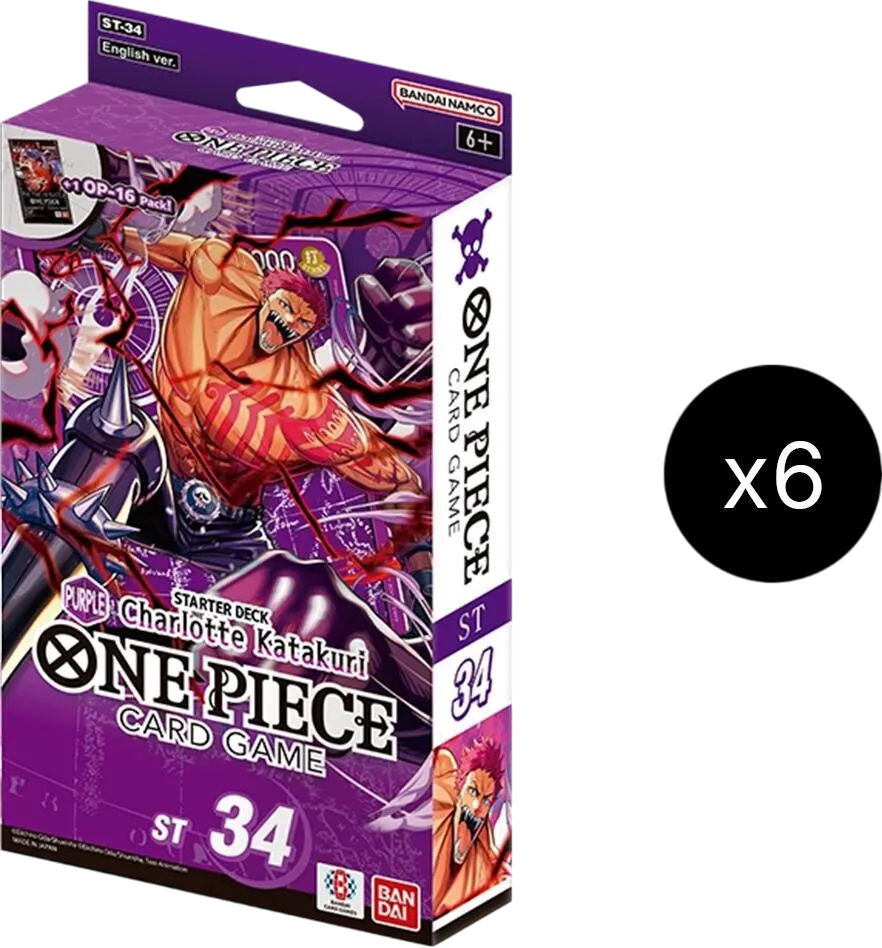 Starter Deck 34 : Charlotte Katakuri (Purple) Display — ST-34: Starter Deck 34 PURPLE Charlotte Katakuri — One Piece Card Game