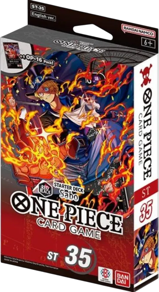 Starter Deck 35 : Sabo (Red/Black) — ST-35: Starter Deck 35 RED/BLACK Sabo — One Piece Card Game