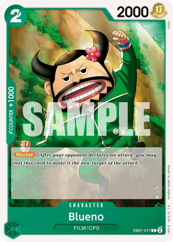Blueno (017) — Extra Booster: Memorial Collection — One Piece Card Game
