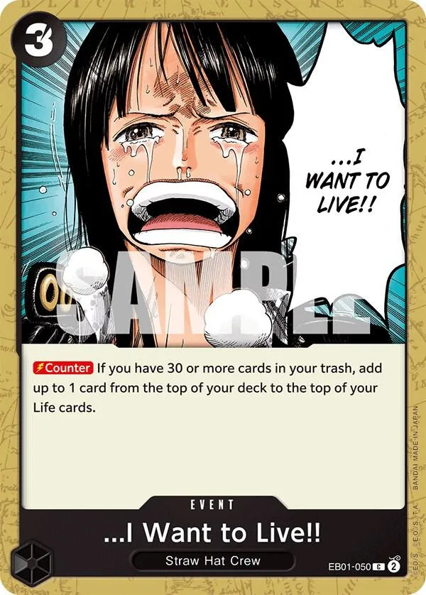 ...I Want to Live!! — Extra Booster: Memorial Collection — One Piece Card Game