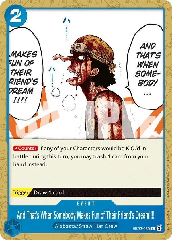 And That's When Somebody Makes Fun of Their Friend's Dream!!!! — Extra Booster: Anime 25th Collection — One Piece Card Game