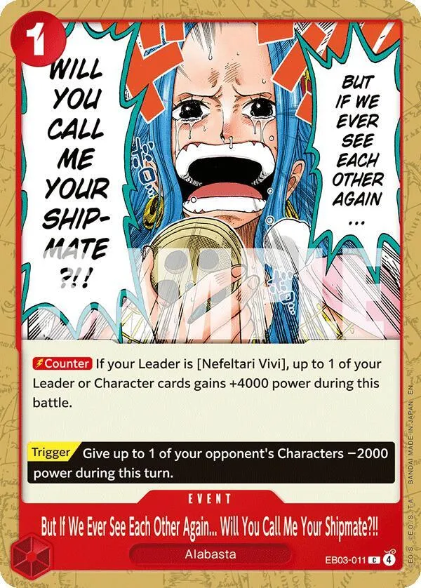 But If We Ever See Each Other Again... Will You Call Me Your Shipmate?!! (EB03-011) — Extra Booster: One Piece Heroines Edition — One Piece Card Game