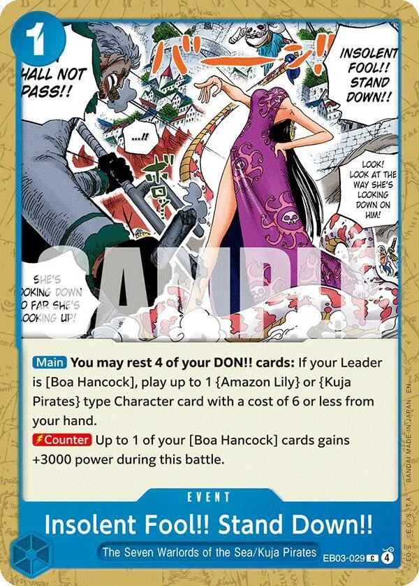 Insolent Fool!! Stand Down!! (EB03-029) — Extra Booster: One Piece Heroines Edition — One Piece Card Game