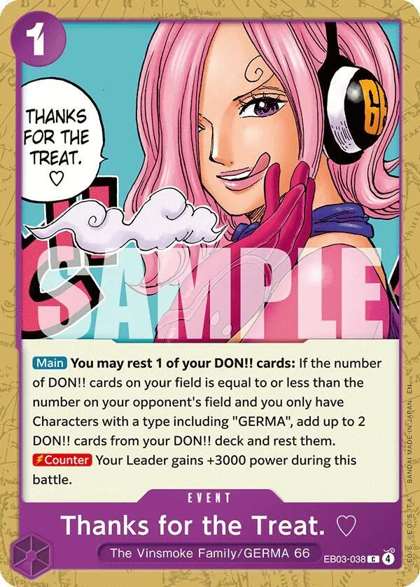 Thanks for the Treat. (EB03-038) — Extra Booster: One Piece Heroines Edition — One Piece Card Game