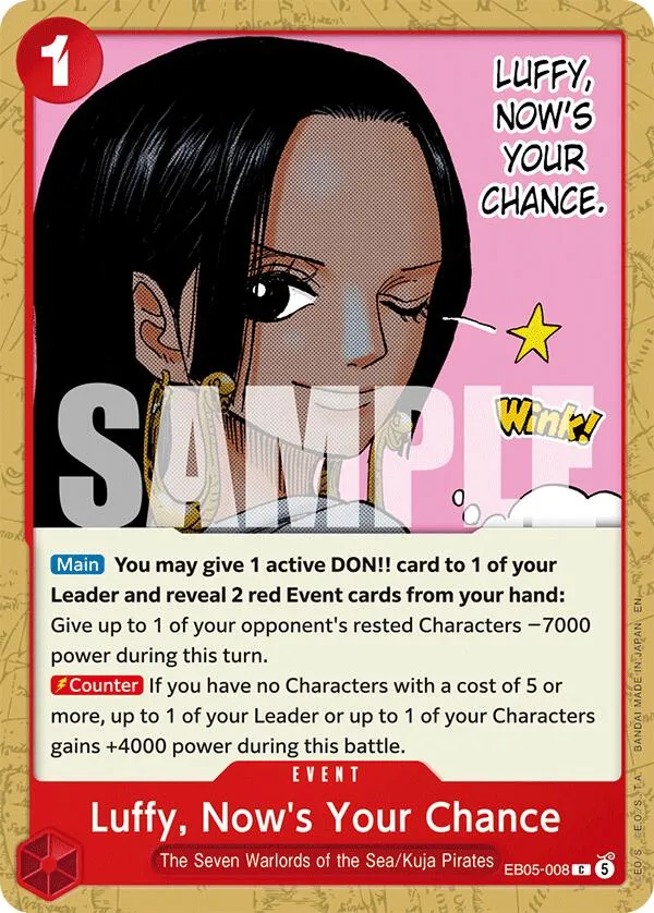 Luffy, Now's Your Chance from Extra Booster: One Piece Heroines Edition Vol. 2 - One Piece Card Game