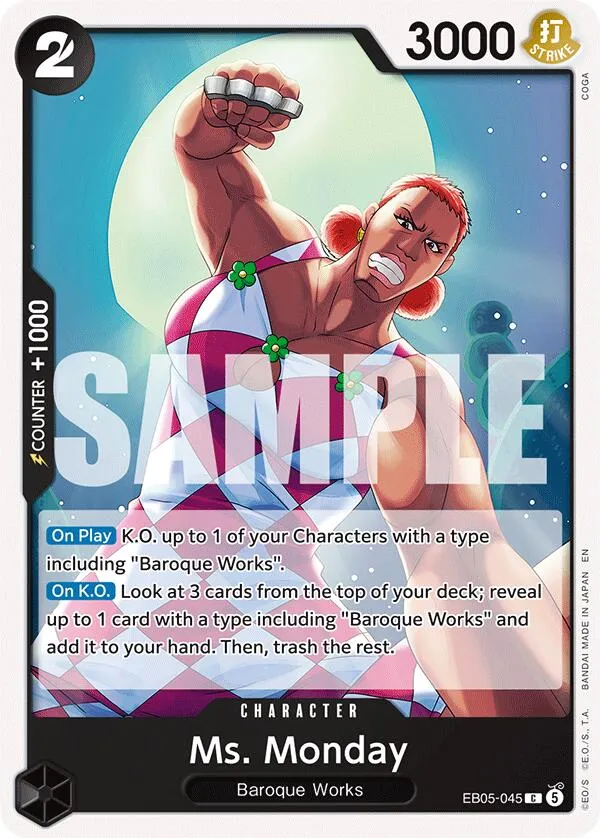 Ms. Monday — Extra Booster: One Piece Heroines Edition Vol. 2 — One Piece Card Game