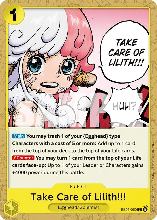 Take Care of Lilith!!! — Extra Booster: One Piece Heroines Edition Vol. 2 — One Piece Card Game