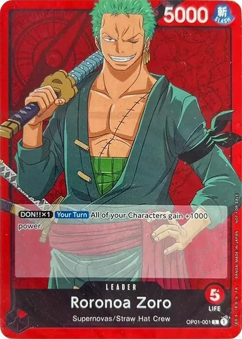 Roronoa Zoro — One Piece Demo Deck Cards — One Piece Card Game