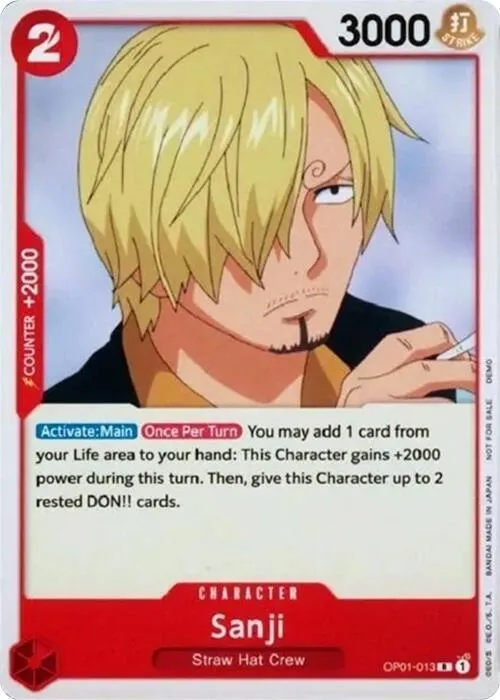Sanji — One Piece Demo Deck Cards — One Piece Card Game