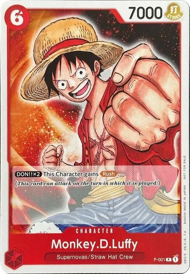 Monkey.D.Luffy (001) — One Piece Demo Deck Cards — One Piece Card Game
