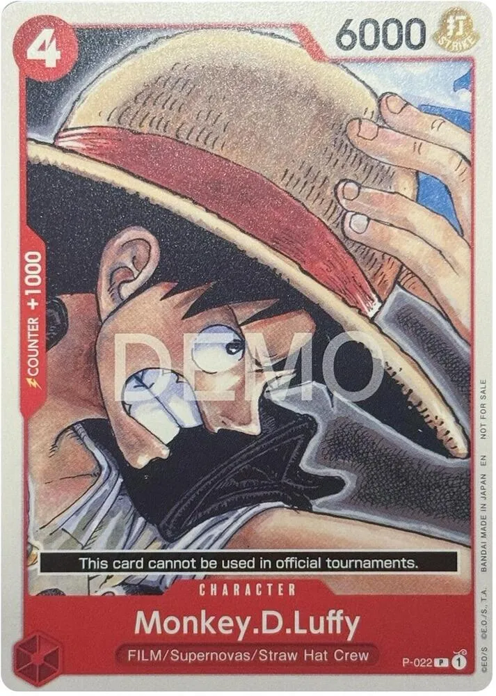 Monkey.D.Luffy - P-022 — One Piece Demo Deck Cards — One Piece Card Game