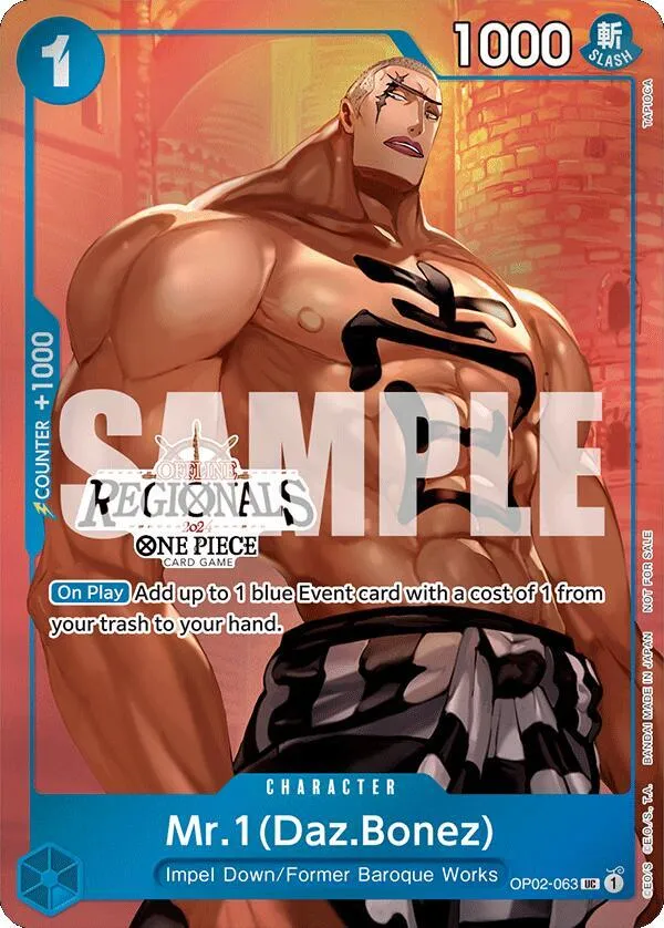 Mr.1 (Daz.Bonez) (Offline Regional 2024 Vol. 3) — One Piece Promotion Cards — One Piece Card Game