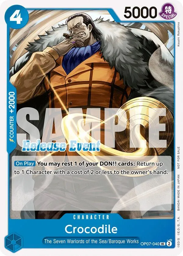 Crocodile (OP07-040) — One Piece Promotion Cards — One Piece Card Game
