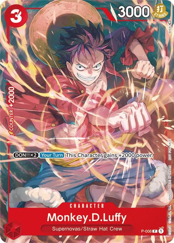 Monkey.D.Luffy - P-006 (Tournament Pack Vol. 1) — One Piece Promotion Cards — One Piece Card Game