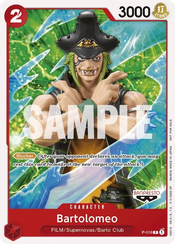 Bartolomeo (One Piece Film Red) — One Piece Promotion Cards — One Piece Card Game