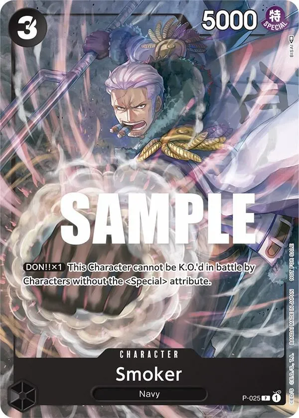 Smoker (Pre-Release) — One Piece Promotion Cards — One Piece Card Game