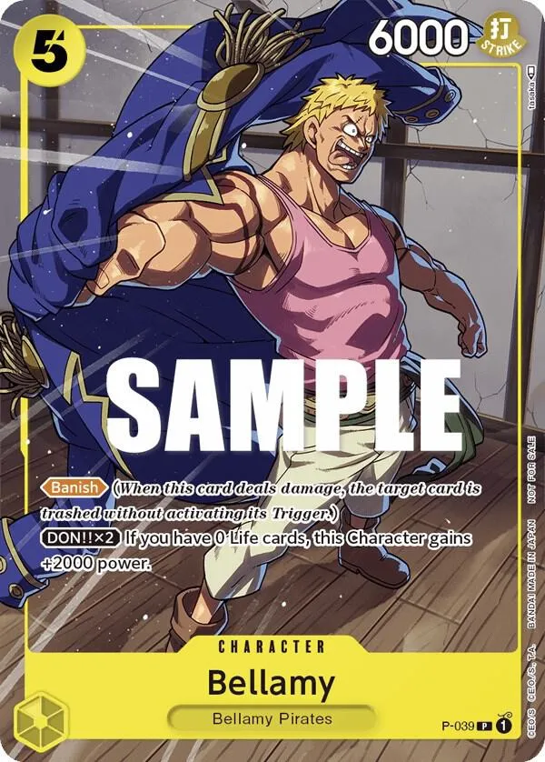 Bellamy (Pirates Party Vol. 4) — One Piece Promotion Cards — One Piece Card Game