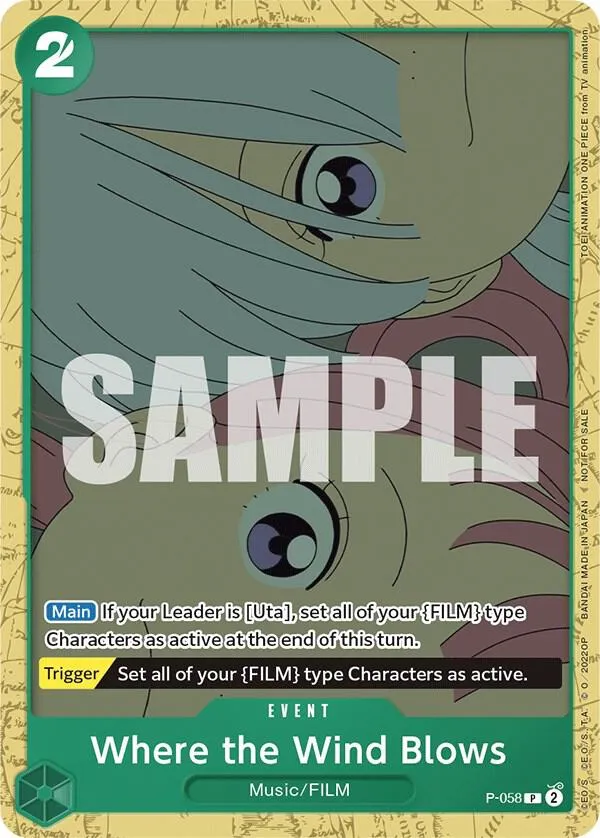 Where the Wind Blows (Starter Deck 11: Uta Deck Battle) — One Piece Promotion Cards — One Piece Card Game