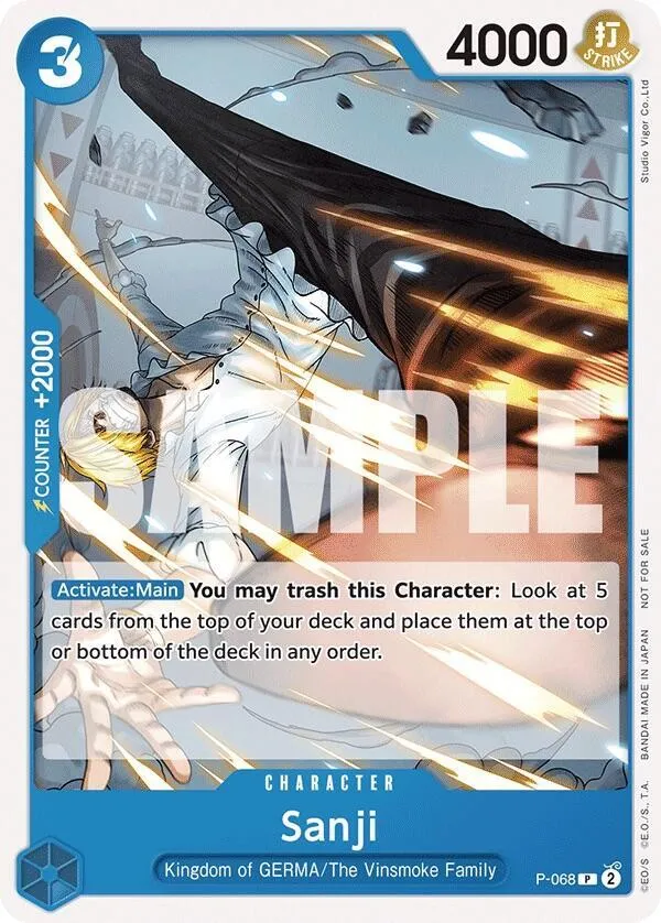 Sanji (Pirates Party Vol. 7) — One Piece Promotion Cards — One Piece Card Game