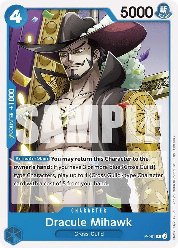 Dracule Mihawk (OP11 Release Event) — One Piece Promotion Cards — One Piece Card Game