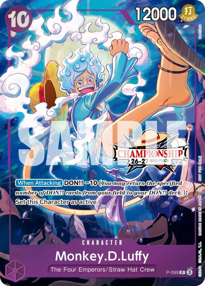 Monkey.D.Luffy (CS 26-27 Event Pack Finalist Ver.) — One Piece Promotion Cards — One Piece Card Game
