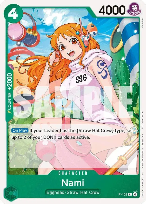Nami (P-102) — One Piece Promotion Cards — One Piece Card Game