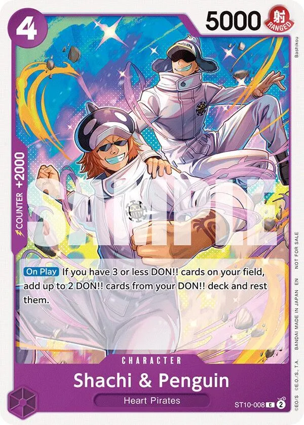 Shachi & Penguin (ST10-008) — One Piece Promotion Cards — One Piece Card Game