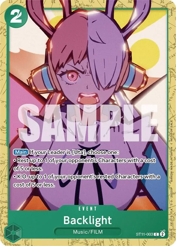 Backlight (Starter Deck 11: Uta Deck Battle) — One Piece Promotion Cards — One Piece Card Game