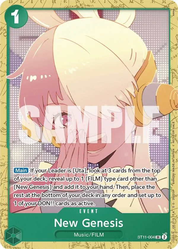 New Genesis (Starter Deck 11: Uta Deck Battle) — One Piece Promotion Cards — One Piece Card Game